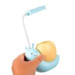 Velador Luz Led Recargable Caracol Celeste - Image 3