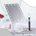 Espejo Led Rectangular Recargable Maquillaje