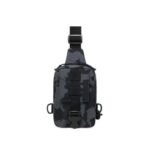 Bolso Morral Cuadrado Camuflado Negro 772