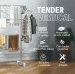 Tender Tendedero de Ropa 3 Niveles Vertical Portátil - Imagen 4