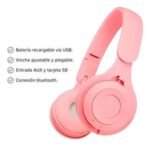 Auricular Bluetooth Y08 Rosa - Image 2