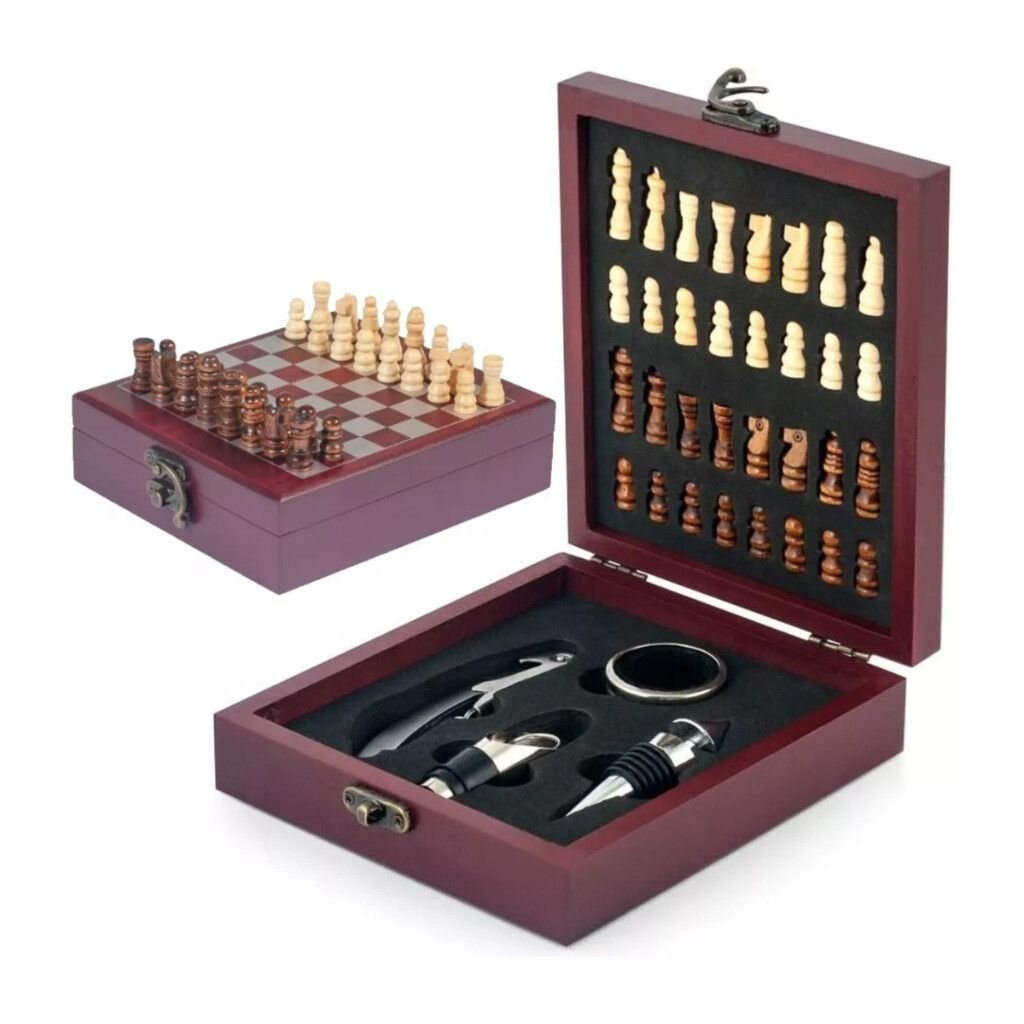 1000376394.jpg Set Descorchador 5 Piezas con Ajedrez - Image 1