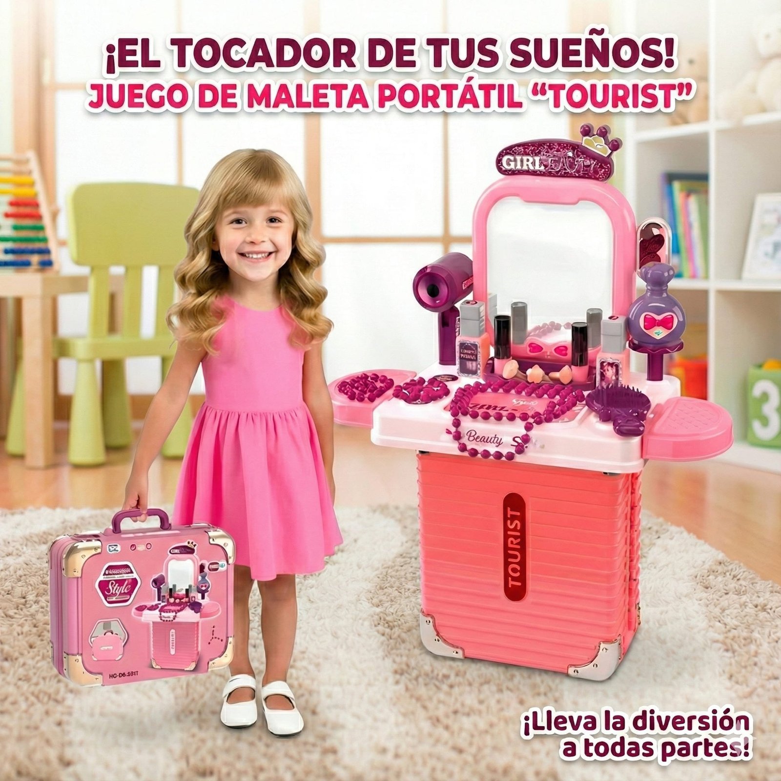 1000471377.jpg Set Tocador y Accesorios Infantil 3 en 1 - Image 1