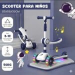 Monopatín con Asiento y Luz - Azul - Image 3