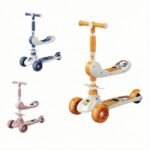 Monopatín con Asiento y Luz - Naranja