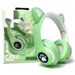 Auricular Bluetooth Gatito con Luz Verde