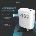 Cargador Tipo C 45W Optimum Sin Cable