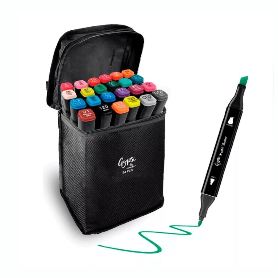 MARCADOR-X24 Marcadores Doble Punta x 24u. - Imagen 1