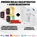 Combo Reloj Smartwatch + Auri BT i12