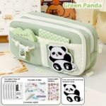 Cartuchera Doble de Tela - Verde - Image 3