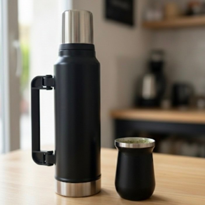 2026/02/1000575790.jpg Termo 1.4L Acero Inoxidable + Mate Térmico 236ml - Imagen de 1