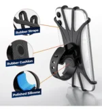 Soporte Protector Silicona Para Celular Universal Bici Moto - Imagen de 2