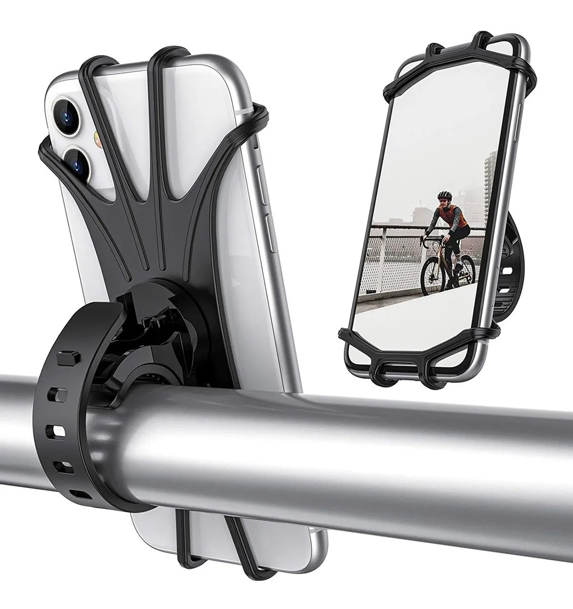 D_NQ_NP_2X_848768-MLA49587403046_042022-F Soporte Protector Silicona Para Celular Universal Bici Moto - Imagen de 1