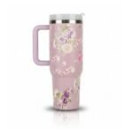 Vaso Termico 1.200L - Quencher - Lila Con Flores