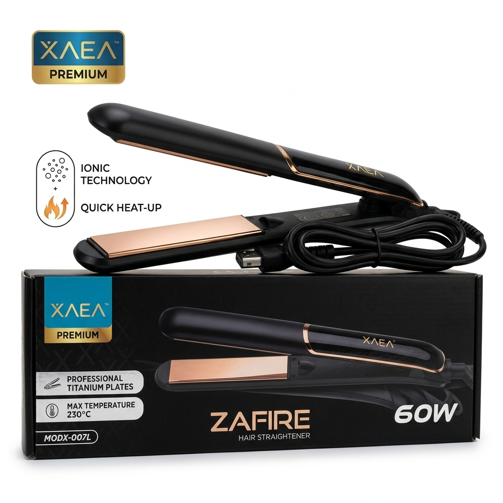 2026/03/1000498683.png Planchita De Pelo Xaea Zafire Profesional 60w Titanio Lcd - Imagen 1