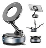 Soporte Celular Auto Magnetico 360° Con Ventosa Negro - Imagen 5