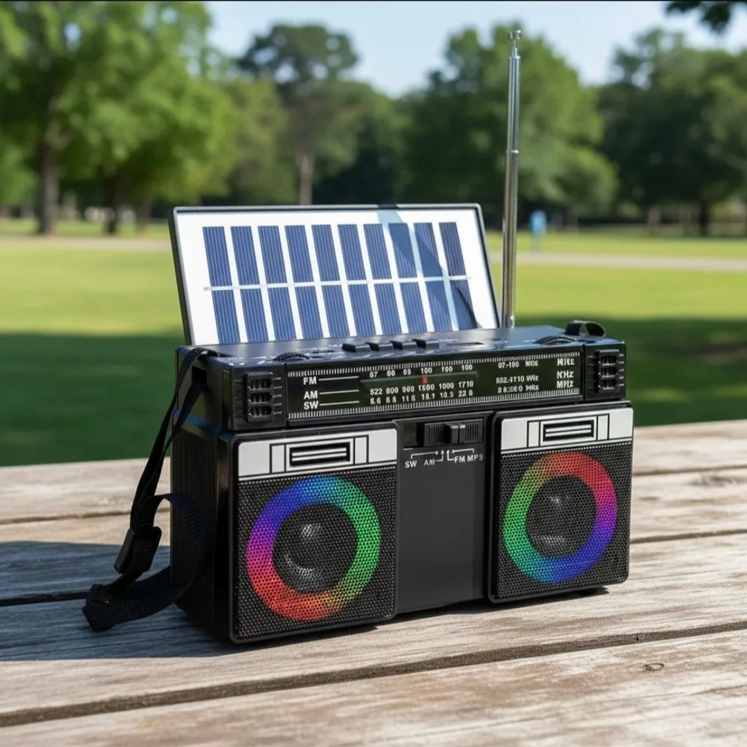 2026/04/1000643484.jpg Radio AM/FM Portátil Solar Bluetooth KBROAD 2209 - Imagen 1
