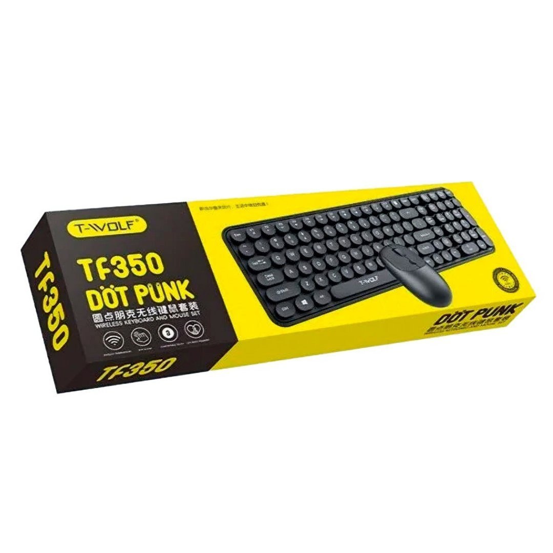 2026/04/1000656518.jpg Teclado y Mouse Inalámbrico Retro T-Wolf TF-350 - Negro - Imagen 1