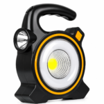 Lámpara Linterna LED de Mano JY819 con Panel Solar Recargable