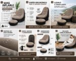 Sofa Sillon Inflable Ultra Cómodo Tipo Puff Con Reposapiés - Imagen 2