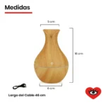 Humidificador Aromatizador LED Símil Madera USB - Imagen 2