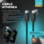 Cable USB Tipo C a Lightning - Athenea - Xaea - Lila - Imagen 4