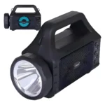Parlante Portátil Bluetooth con Linterna, Panel Solar y Radio