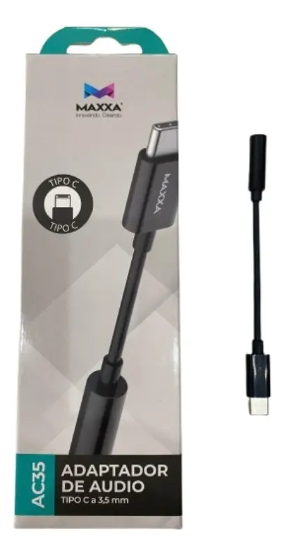 D_NQ_NP_2X_809314-MLA83966107859_042025-F.webp Adaptador USB Tipo C a Jack 3.5mm Maxxa - Imagen 1