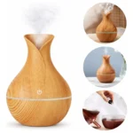 Humidificador Aromatizador LED Símil Madera USB