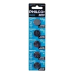 Pack 5 Pilas Botón Philco CR2032 Lithium 3V