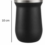 Mate Acero Inoxidable 236ml Clasico Termico Viaje Negro - Imagen 4