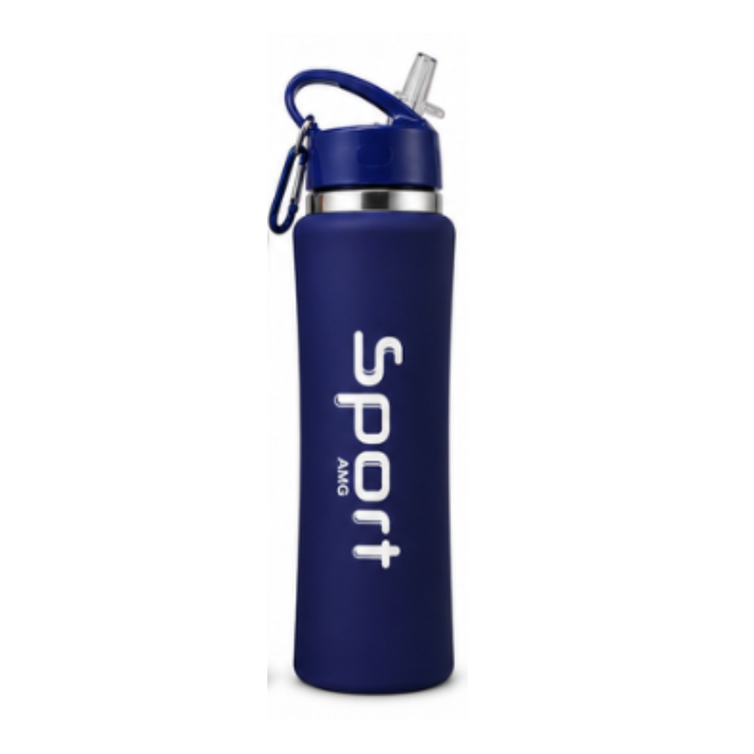 27 Botella Térmica Sport Acero Inoxidable 750ml con Sorbete y Gancho Azul - Imagen 1