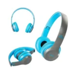 Auriculares Vincha P47 Plegable Bluetooth Azul
