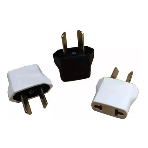 48f67e9e-180c-4a49-9f73-3b3b42f7921f-ed3c03d06eb971617917624543739361-480-0 Adaptador 2 Espigas Rectas 110V a 2 Patas Cruzadas 220V Negro - Imagen 1