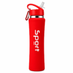 Botella Térmica Sport Acero Inoxidable 750ml con Sorbete y Gancho Roja