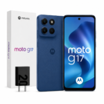 Motorola Moto G17 128GB 8GB RAM Pantone Evening Blue Arándano + Funda + Cargador