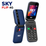 Sky Flip 4G Dual SIM Azul Con Tapa + Cargador Completo