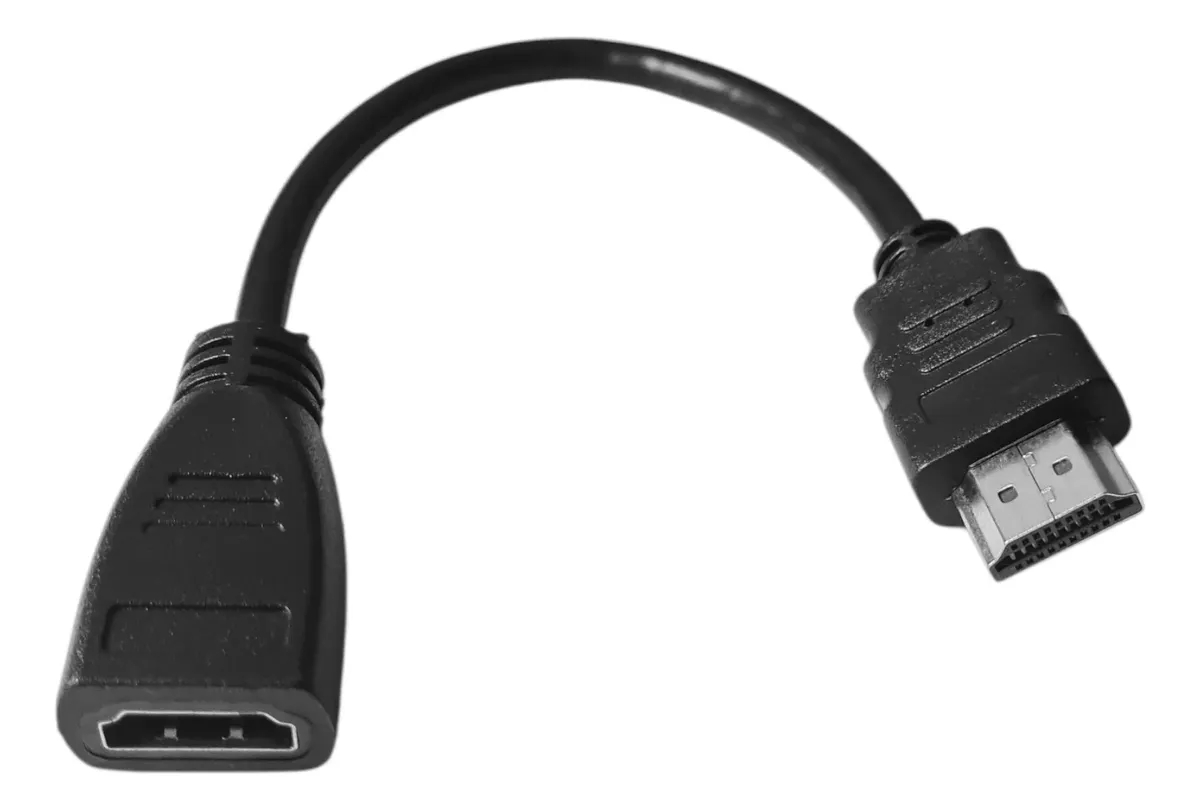 D_NQ_NP_2X_618105-MLA109275879844_042026-F.webp Cable Adaptador Extensor HDMI Macho a Hembra 20cm - Imagen 1