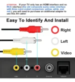 Cable AV a RCA para PlayStation 2 y 3 1.8m Negro - Imagen 2