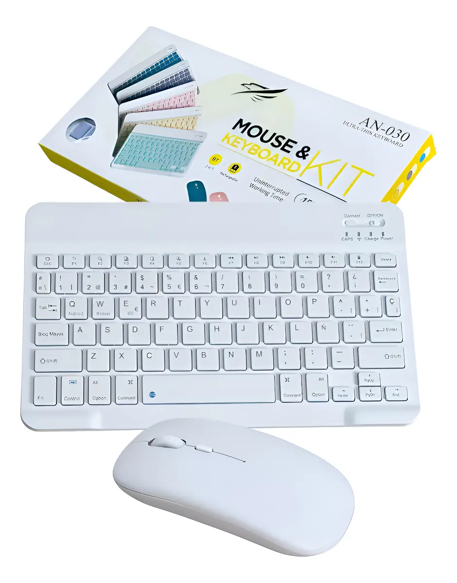D_NQ_NP_2X_750667-MLA100058496485_122025-F.webp Combo Teclado + Mouse Bluetooth Blanco Yelandar AN-030 - Imagen 1
