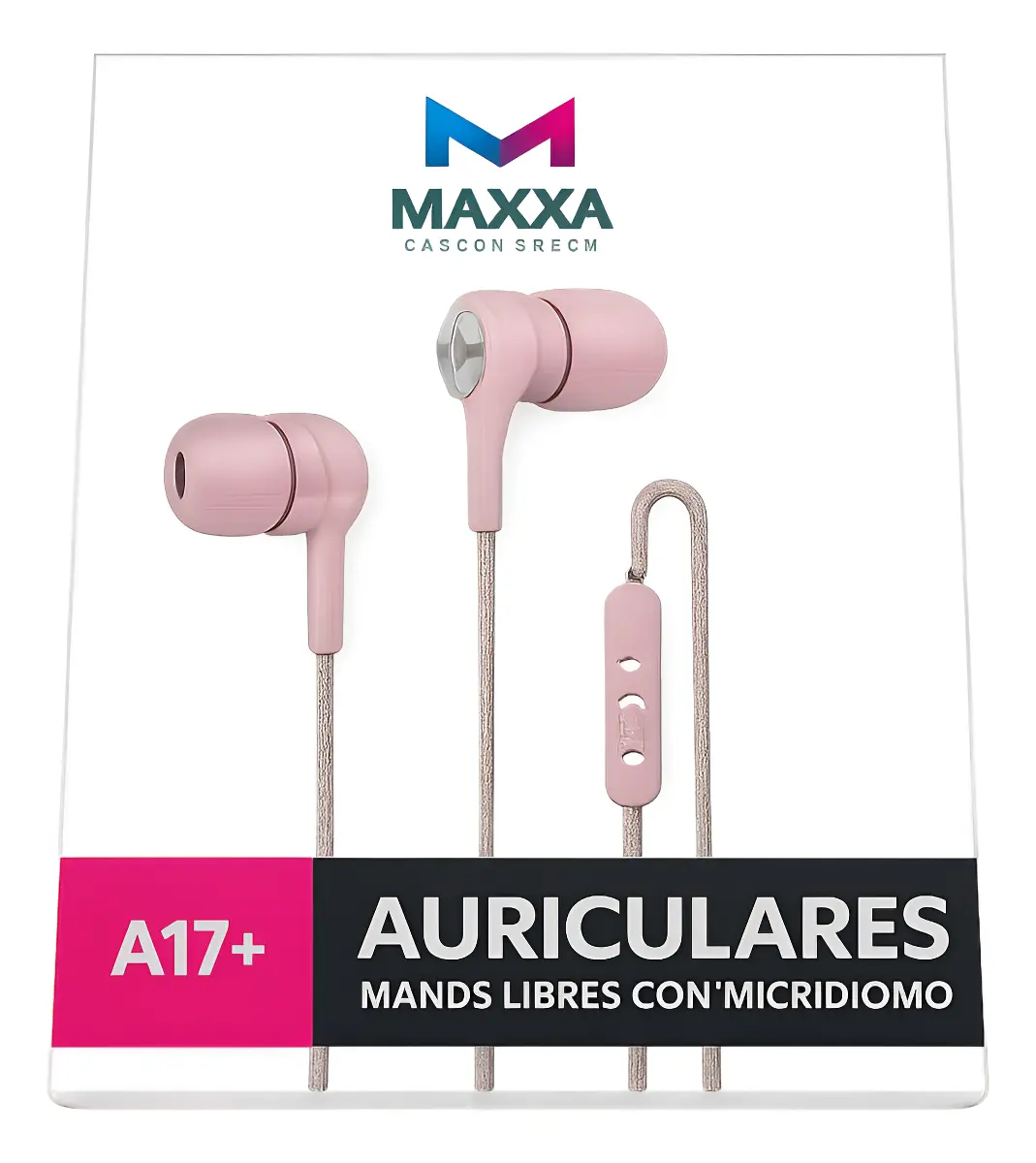 D_NQ_NP_2X_814287-MLA91834050876_092025-F.webp Auriculares Maxxa A17+ Manos Libres Rosa - Imagen 1