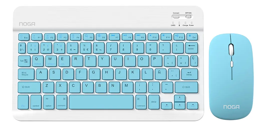 D_NQ_NP_2X_820061-MLA102089038715_122025-F.webp Combo Kit Teclado Y Mouse Recargable Slim Bluetooth Compacto Celeste - Imagen 1