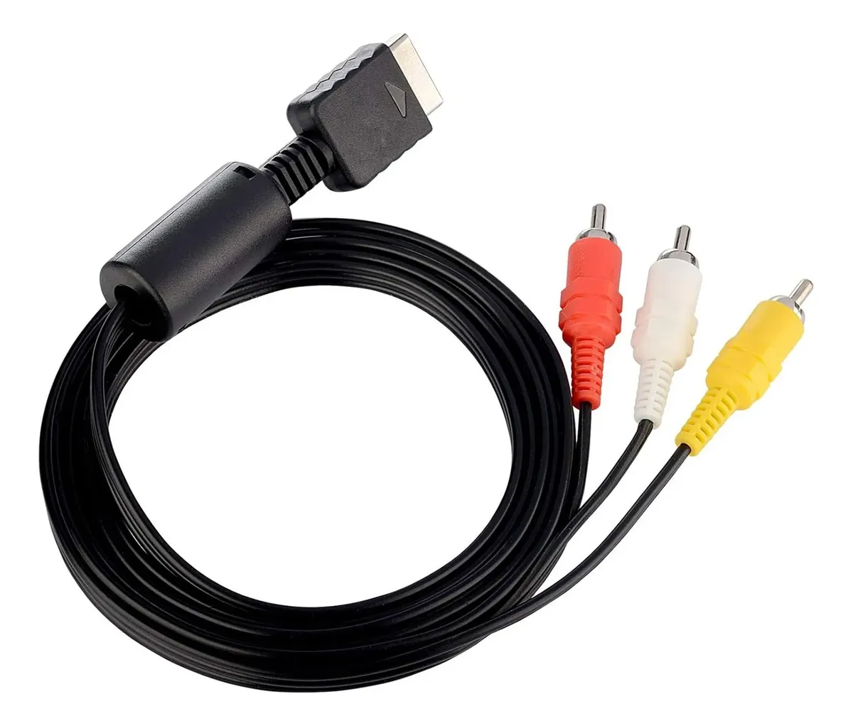 D_NQ_NP_2X_992889-MLA108409119222_032026-F.webp Cable AV a RCA para PlayStation 2 y 3 1.8m Negro - Imagen 1