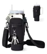 Bolso Funda Neoprene para Vaso Stanley con Correa Ajustable Negra
