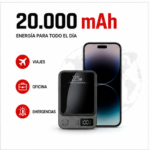 Cargador Nuvia G1 Power Bank  15W 20000mAh - Imagen 6