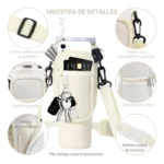 Bolso Funda Neoprene para Vaso Stanley con Correa Ajustable Negra - Imagen 3