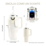 Bolso Funda Neoprene para Vaso Stanley con Correa Ajustable Negra - Imagen 2