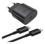 Cargador Tipo C 25W Carga Rapida para Samsung + Cable Color Negro - Imagen 3