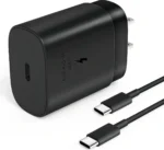 Cargador Tipo C 25W Carga Rapida para Samsung + Cable Color Negro