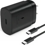 Cargador Tipo C 25W Carga Rapida para Samsung + Cable Color Negro